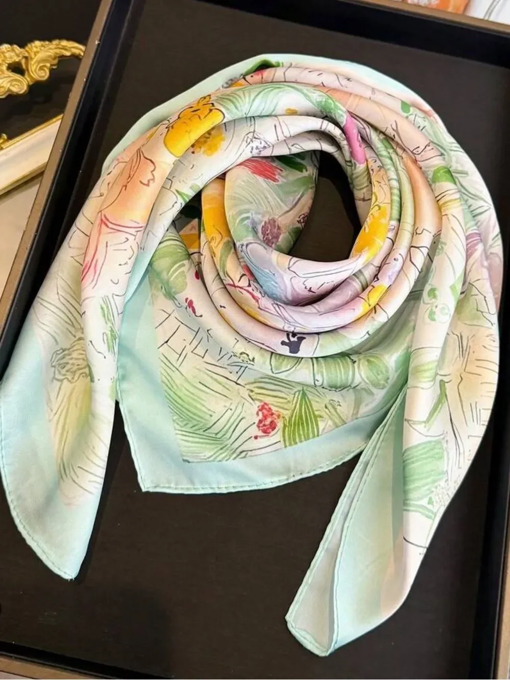 Pastel Floral Scarf S167
